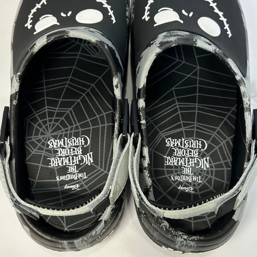 Disney Nightmare Before Christmas Jack Skellington Clogs Gray Black Mens 11 NEW